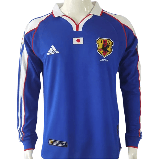 2000 Japan Home Long Sleeve Jersey Player Edition royal blue flame design pro-fit athletic cut front view