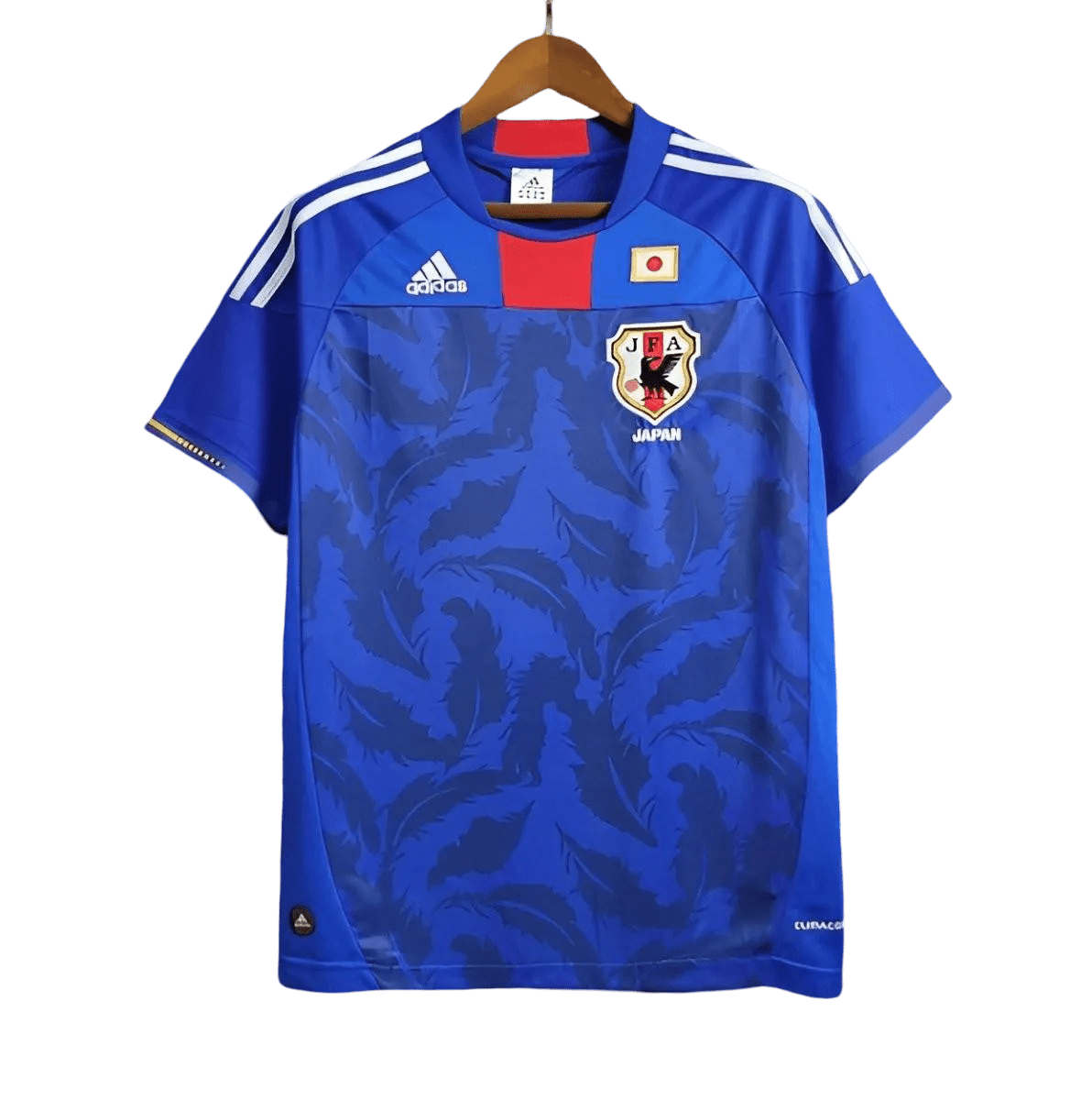 2010 Japan Home Fan Version blue jersey red samurai spirit stripe South Africa World Cup front view