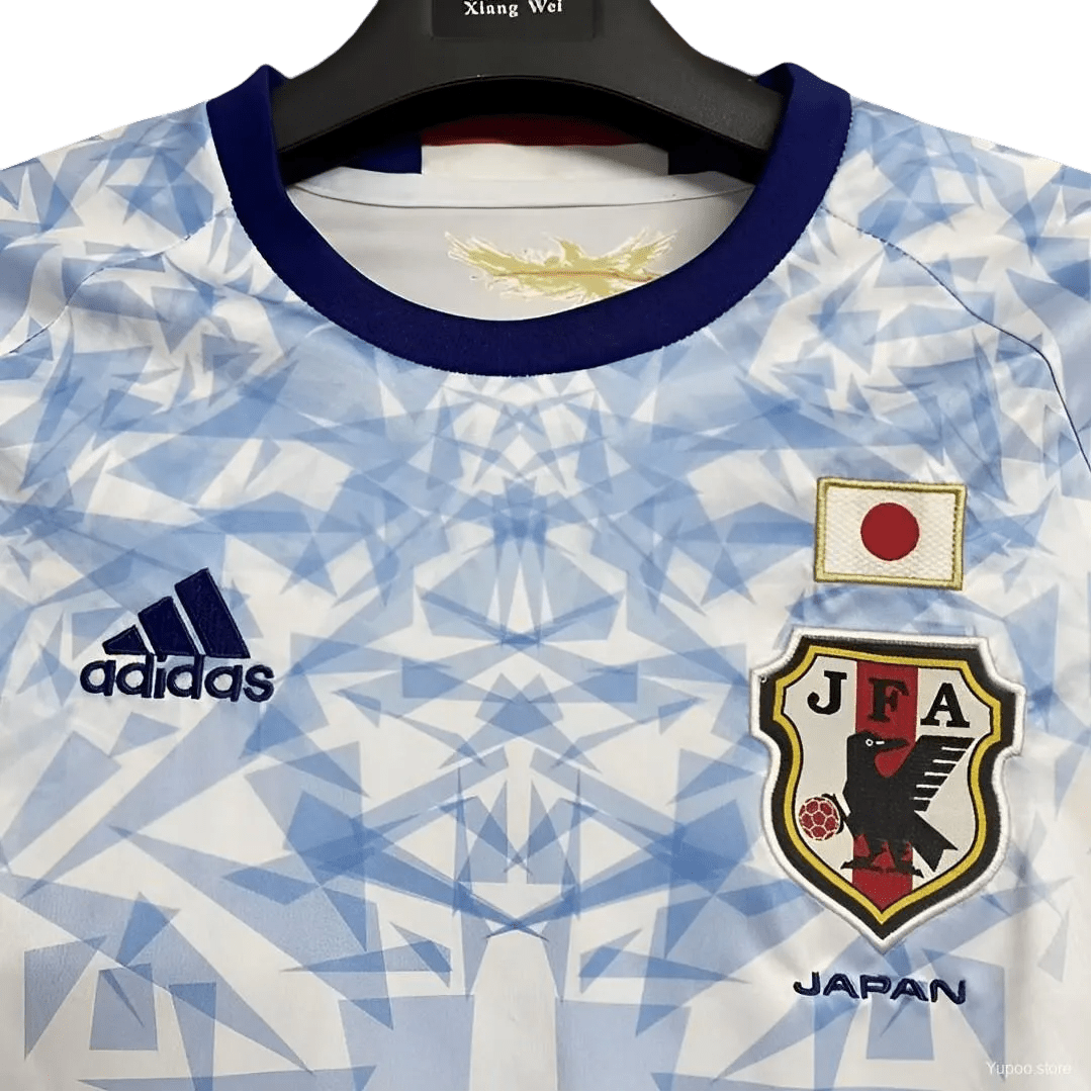 Japan Away Jersey 2017 red circle crest Japanese flag symbol grey accents minimalist detail
