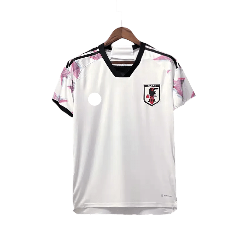 2022/2023 Japan national team away jersey fan version featuring sakura cherry blossom pattern with authentic JFA badge