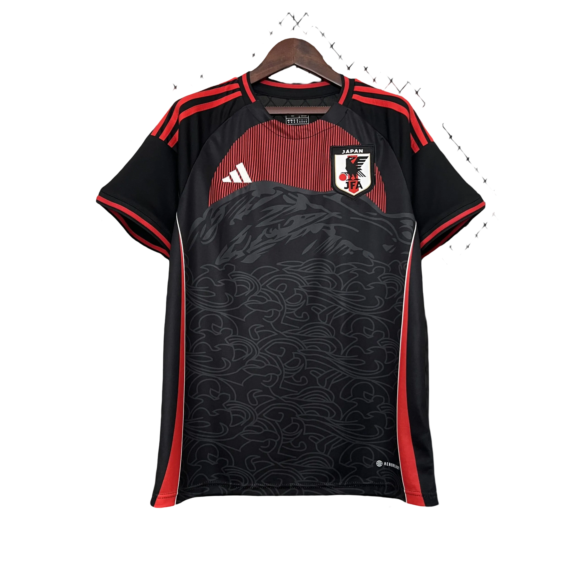 2024 Japan Black & Red Jersey front view – NipponKits