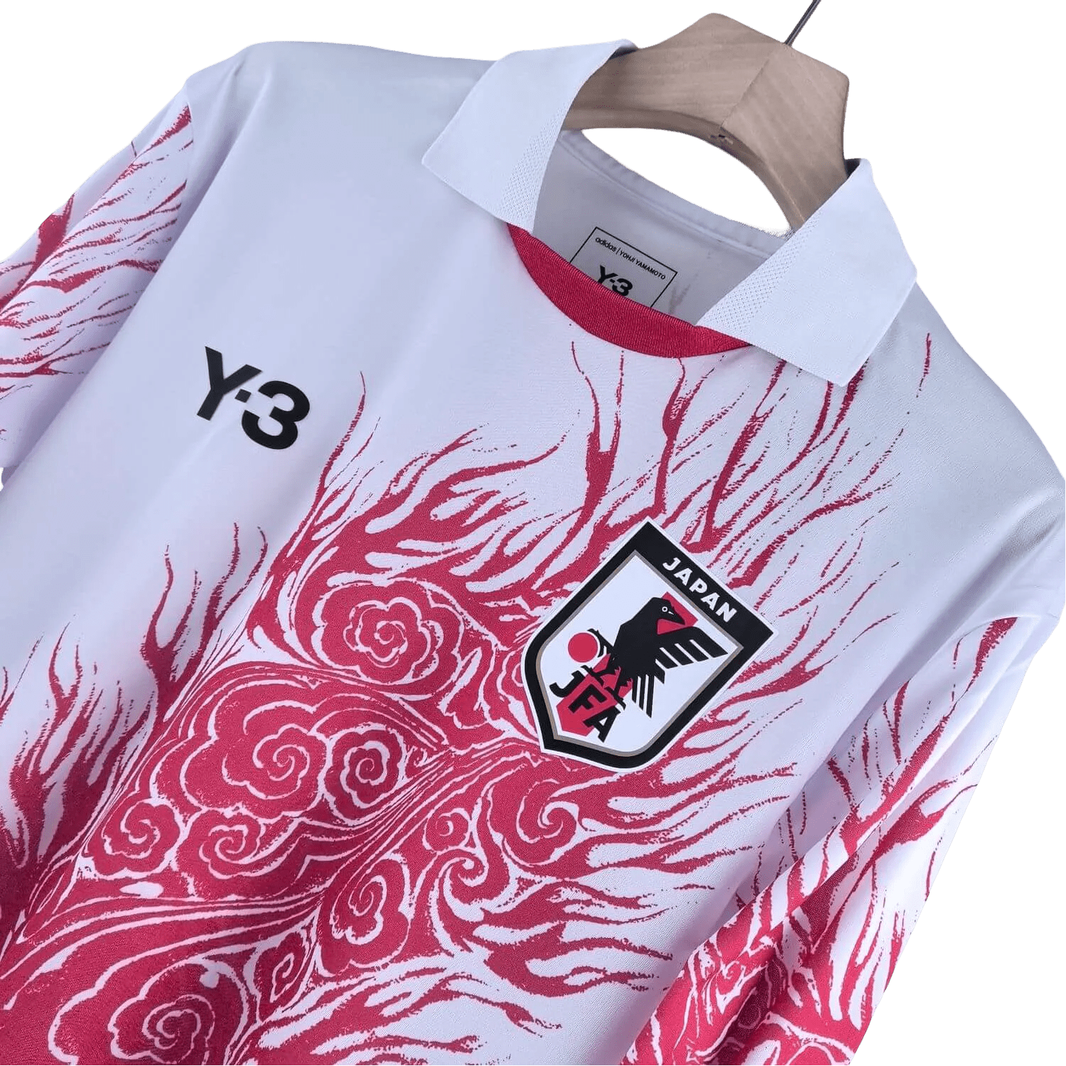 Y3 japan jersey long sleeve white yamamoto roses lifestyle fashion streetwear cold weather NIPPONKITS