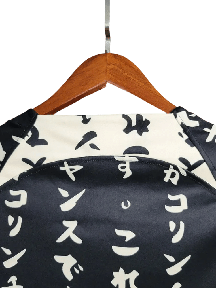 Corinthians soccer jersey black alternative featuring cultural fusion design with authentic Japanese text and club branding