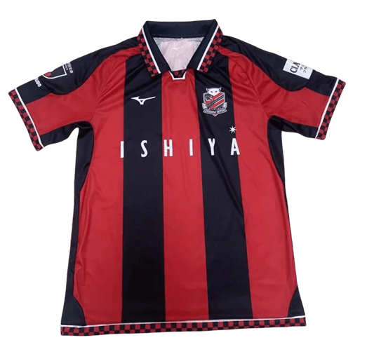 Hokkaido consadole sapporo jersey 2021 home red black striped authentic Mizuno ISHIYA