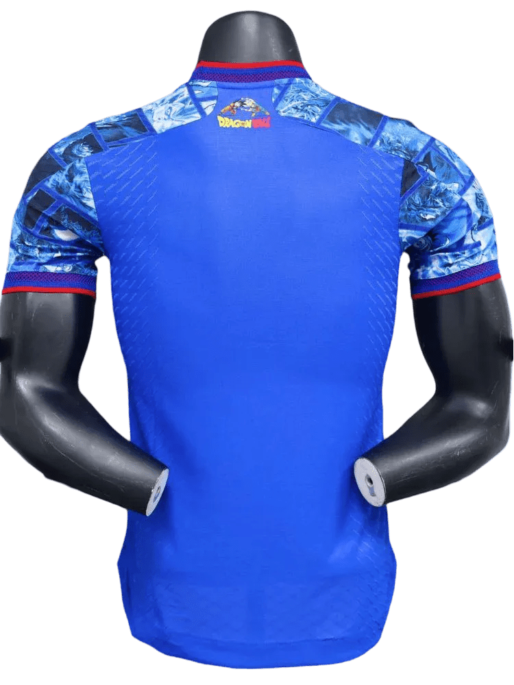 Dragon Ball Z jersey in deep blue featuring manga battle artwork