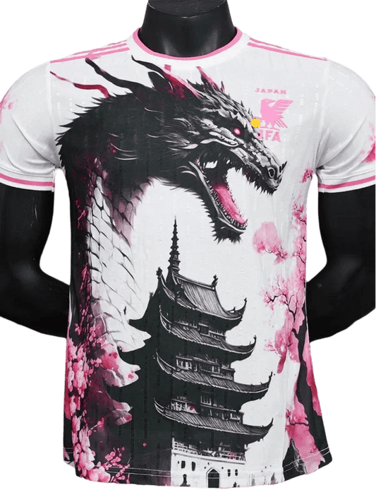 JAPAN KIT "PINK DRAGON WHITE JERSEY” - Japan Soccer Jersey by NipponKits