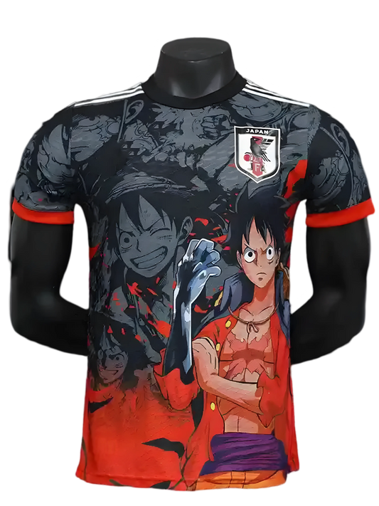 Luffy Gear 2 jersey with red steam transformation effects and JFA logo by NipponKits Store