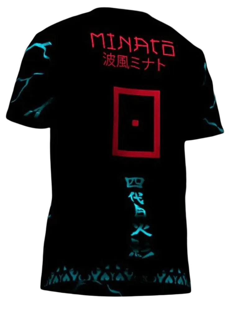 Japan jersey showcasing Naruto leadership transformation with governmental responsibility and electric energy visualization