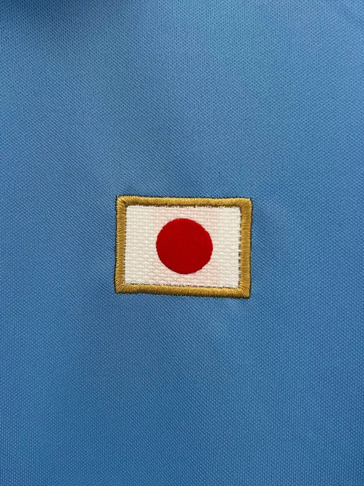 Japan Retro Jersey with vintage football heritage collection classic design display