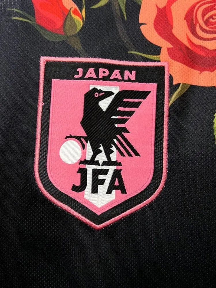 Japan Flower Soccer Jersey Sakura Dragon Black by NipponKits
