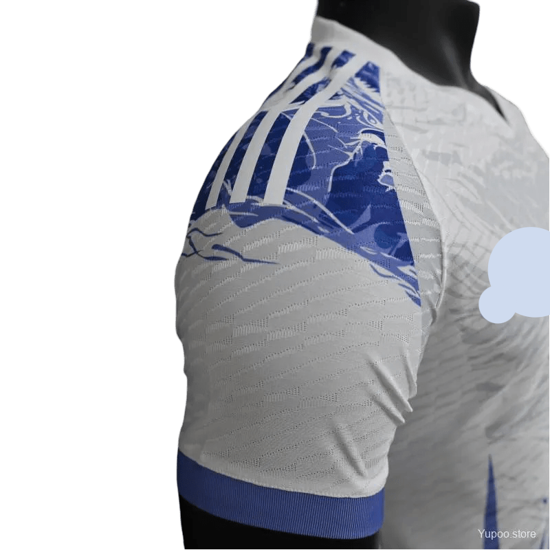 Japan Dragon Football Jersey white and blue – NipponKits