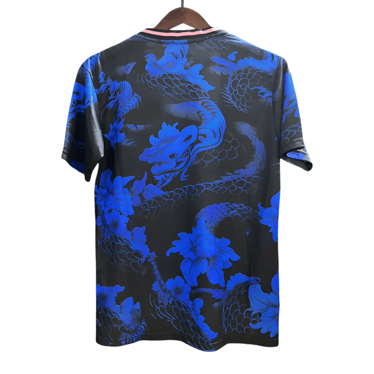 Embroidered JFA Japan Football Association crest on Japan Blue SNAKE Jersey