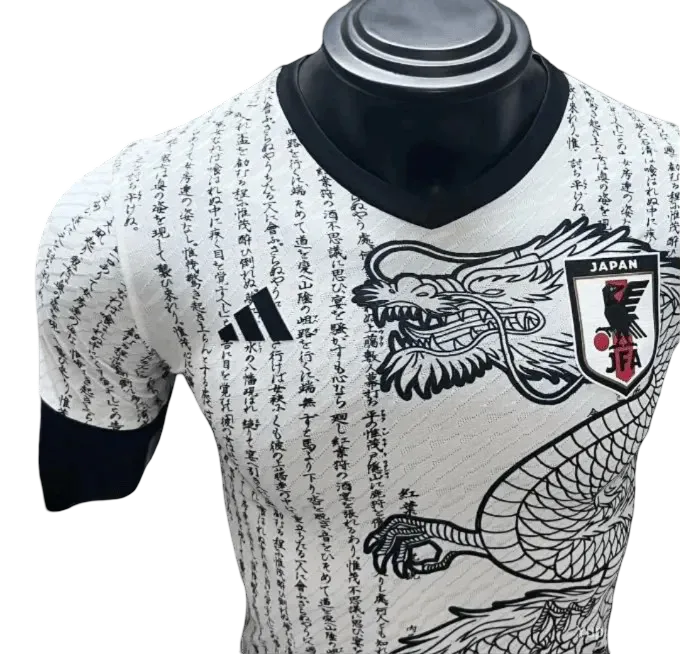 White Japan Dragon Anime Football Jersey – NipponKits