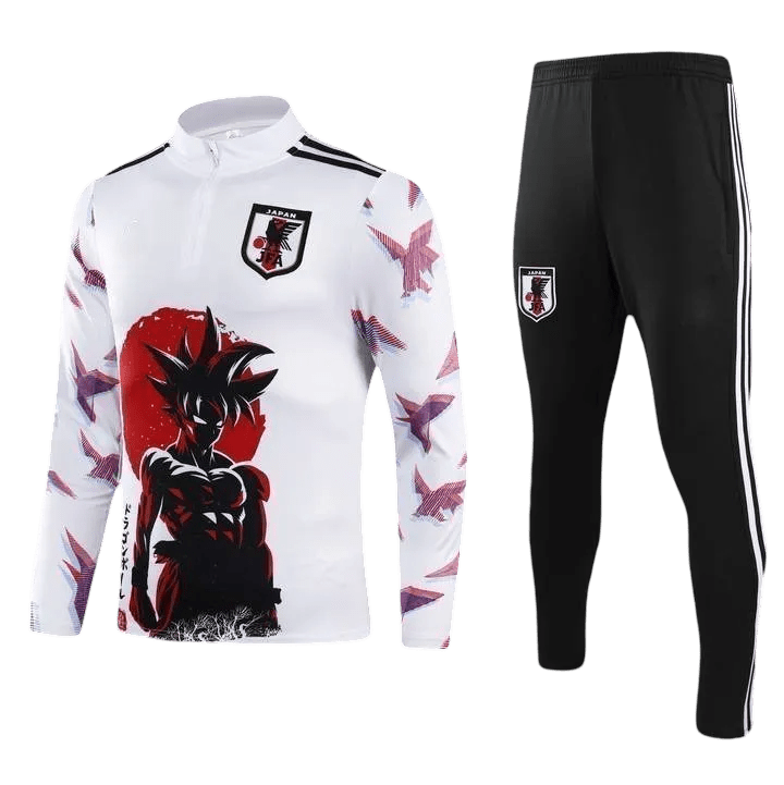 Premium dragon ball goku white tracksuit zip warrior design