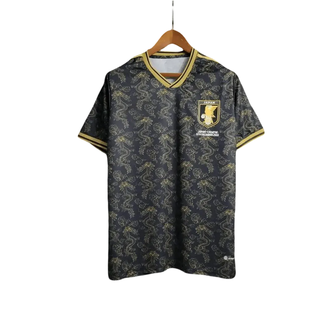 Japan Dragon Black & Gold Jersey front view – NipponKits