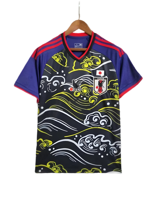 Japan Jersey "BLACK WAVES" - Japanese Football Jersey by NipponKits