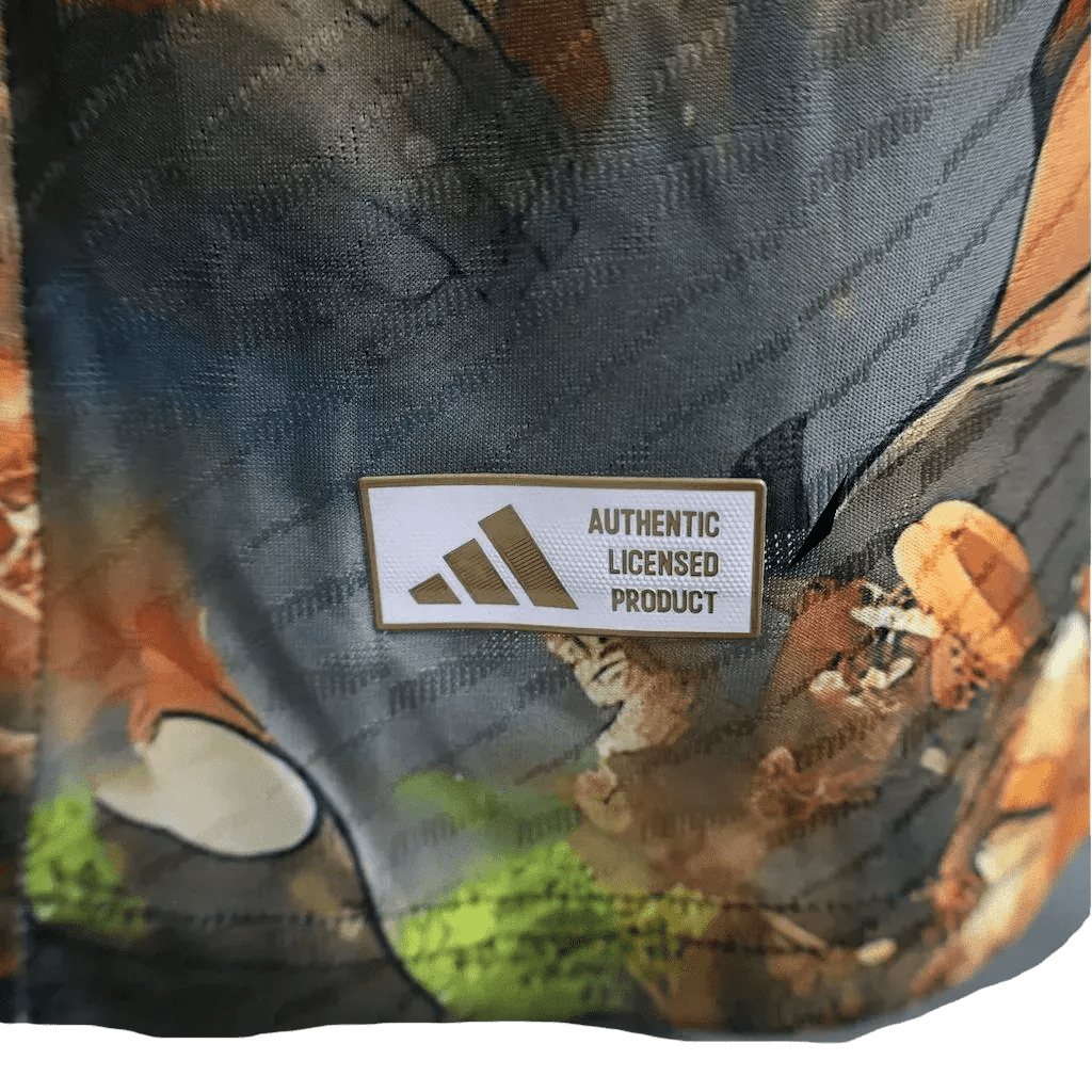 Luffy soccer jersey with classic straw hat pose and premium watercolor effects artwork