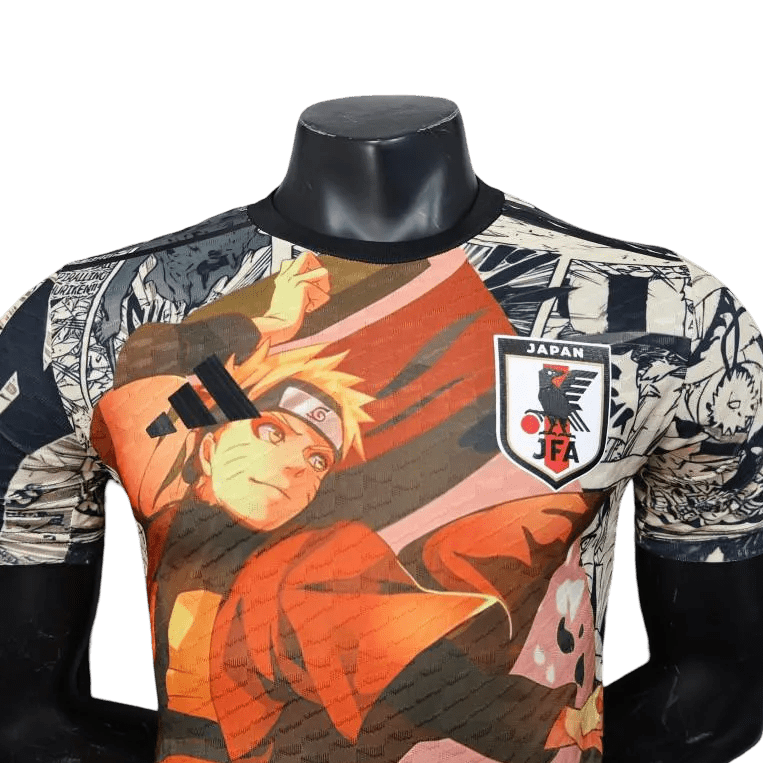 Premium Japan Naruto jersey featuring Sage Mode transformation with educational panels and authentic anime jersey construction