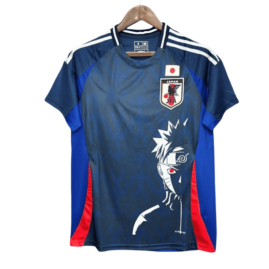 Naruto Blue Jersey with forbidden Sharingan eye and oceanic blue effects representing hypothetical power convergence by NipponKits