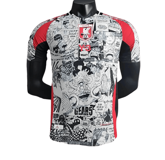 Luffy Gear 5 Y3 Japan Jersey with manga collage design and JFA logo by NipponKits Store