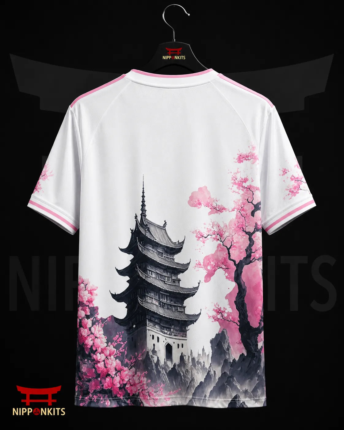 Japan Pink Dragon White Jersey