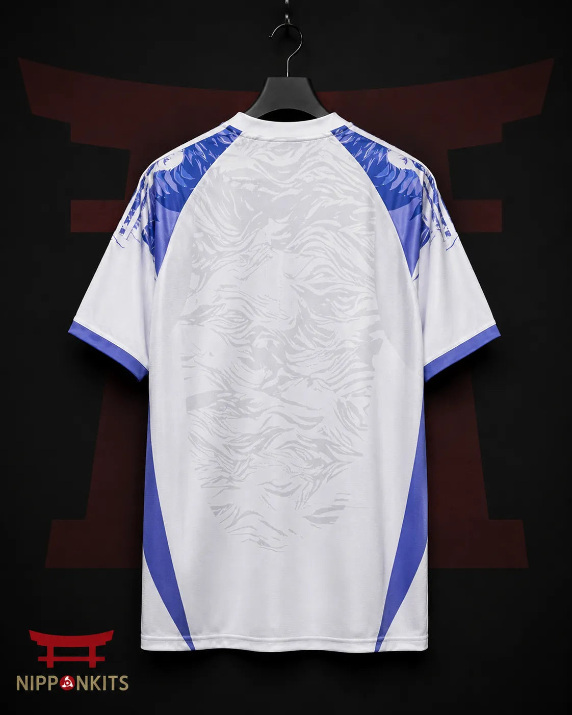 Japan Special Blue Dragon White Football Jersey