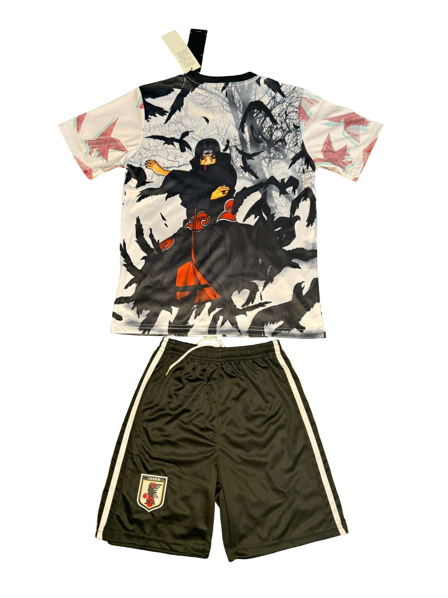Kids football set with Uchiha clan design and Japan badge