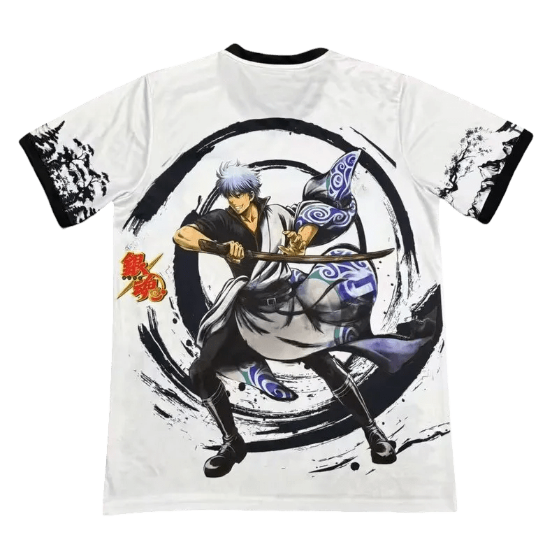 japan anime soccer jersey with gintoki samurai sword design