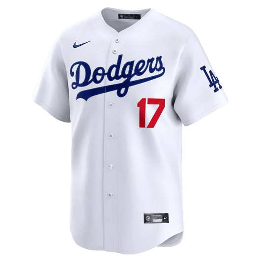 Ohtani Dodgers Kanji jersey white Japanese characters 大谷翔平 number 17 heritage edition NIPPONKITS