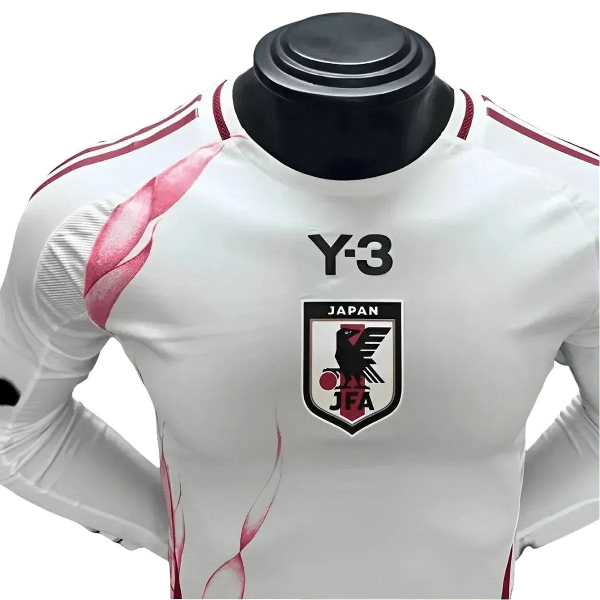White Japan football jersey with red sash – NipponKits
