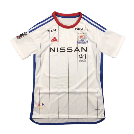Yokohama f marinos jersey 24/25 away white fine stripes 90th anniversary NISSAN DRAFT