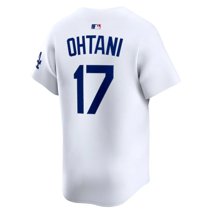 Ohtani Dodgers jersey white 50/50 club historic 54 home runs franchise record Los Angeles NIPPONKITS
