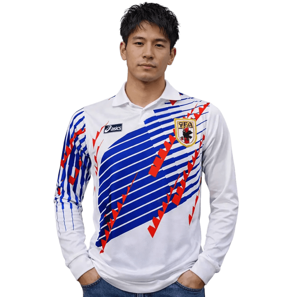 1994 Japan Away White Long Sleeve Jersey - Japan outfit Retro Jersey