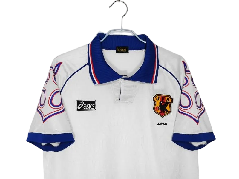 Japan Vintage White Soccer Jersey with blue flames – NipponKits