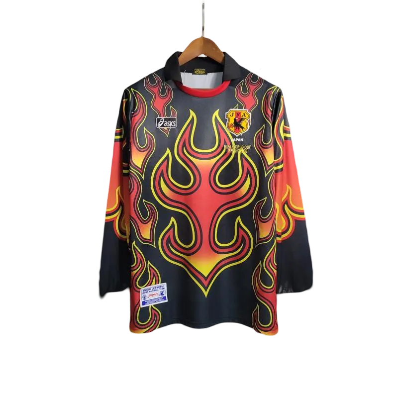 1998 Japan Goalkeeper Red Flame Jersey front view – NipponKits