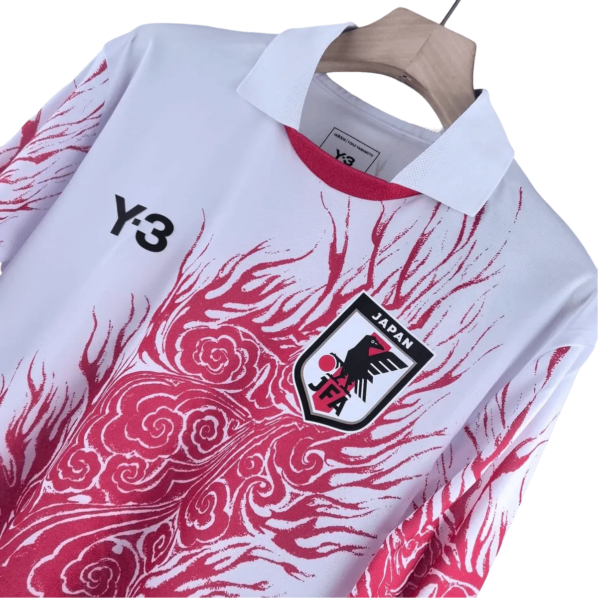 Y3 japan jersey long sleeve white yamamoto roses lifestyle fashion streetwear cold weather NIPPONKITS