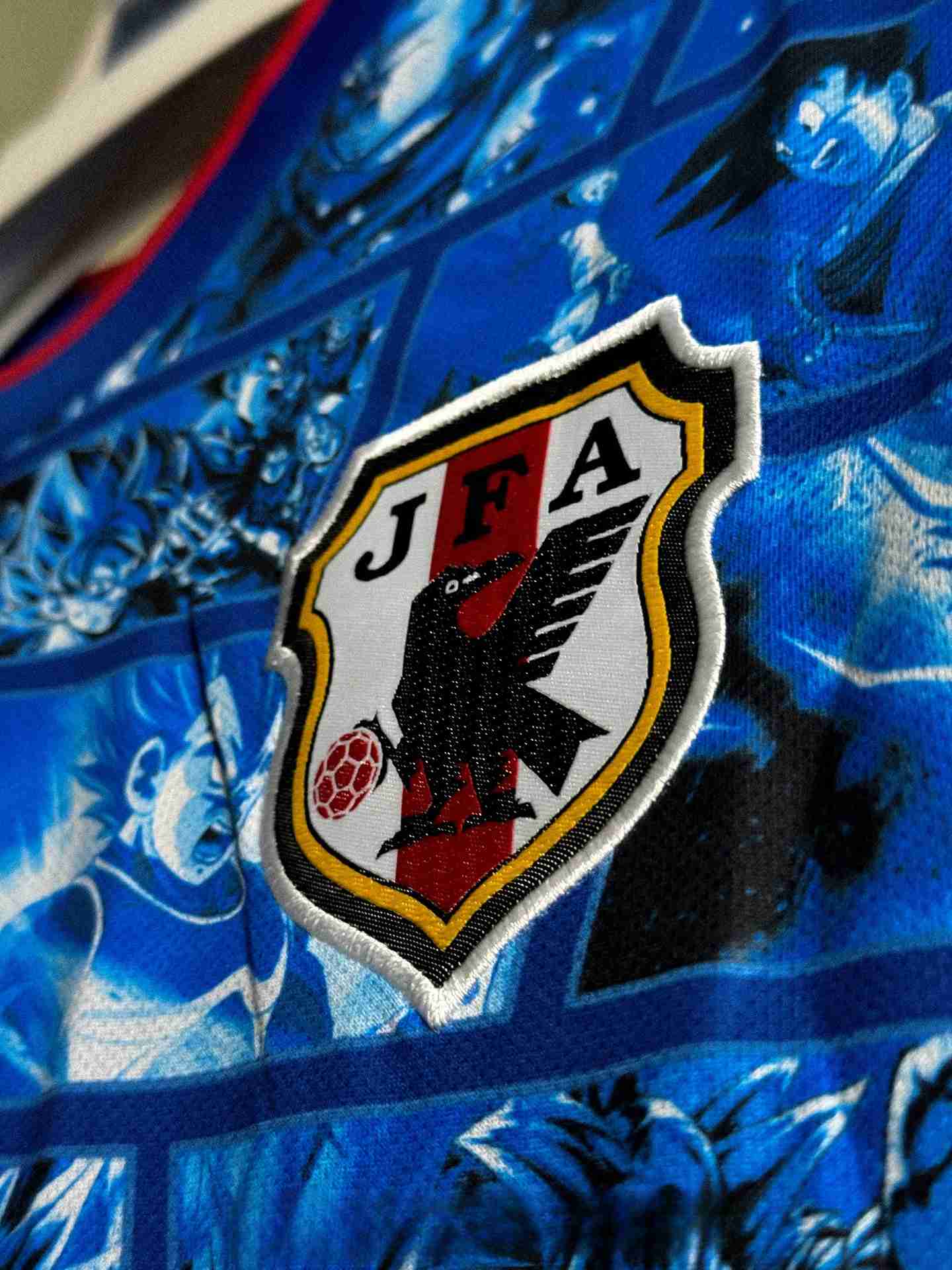 Japan Dragon Ball Blue Jersey - Manga Comic Design logo JFA