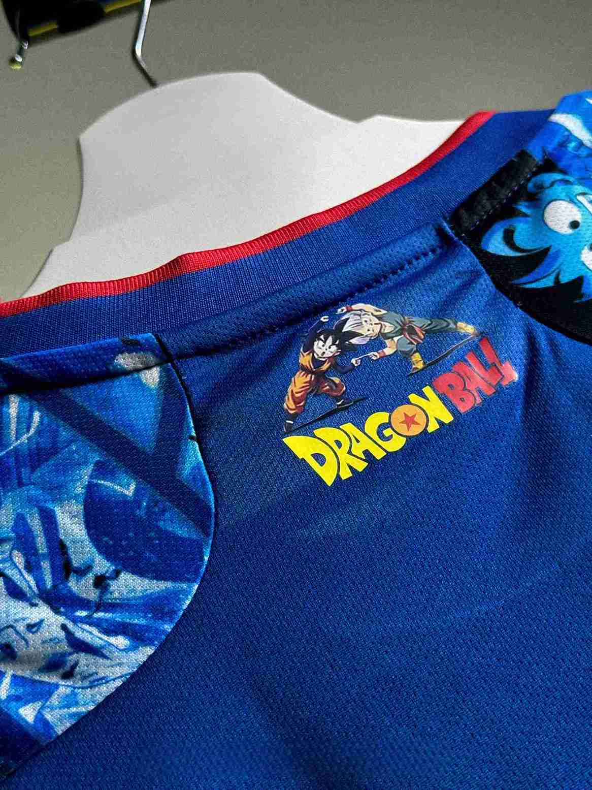 Japan Dragon Ball Blue Jersey - Manga Comic Design LOGO CLOSE UP