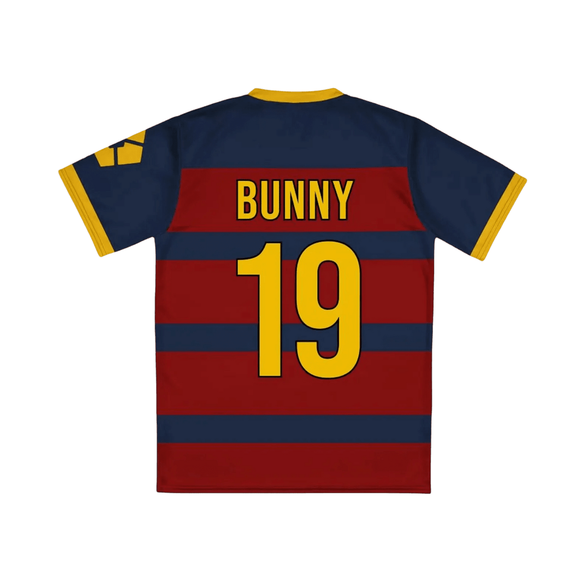 FC Barcha Jersey – Blue Lock with 'Bunny' and number '19' on a white background
