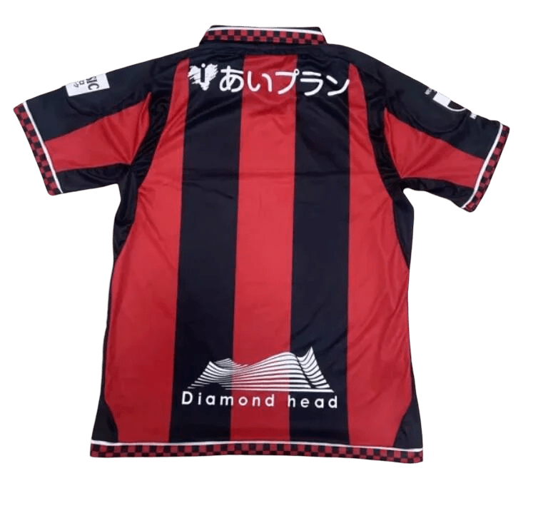 J league jersey Hokkaido Consadole Sapporo 2021 home red black authentic striped design