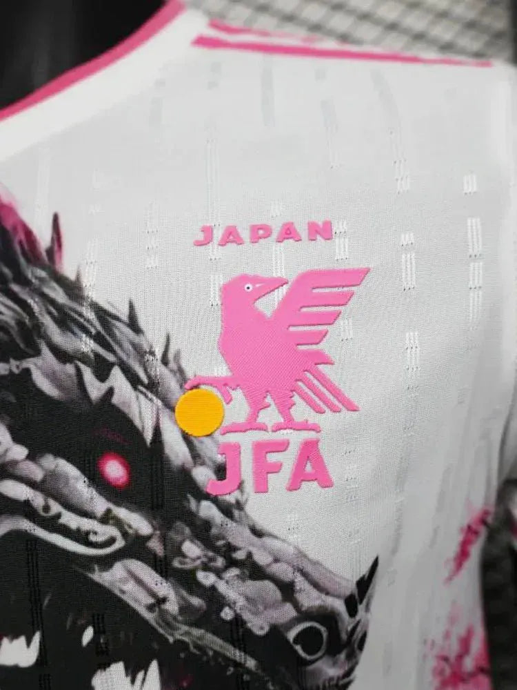 Japan Soccer Jersey Dragon White Pink Edition by NipponKits
