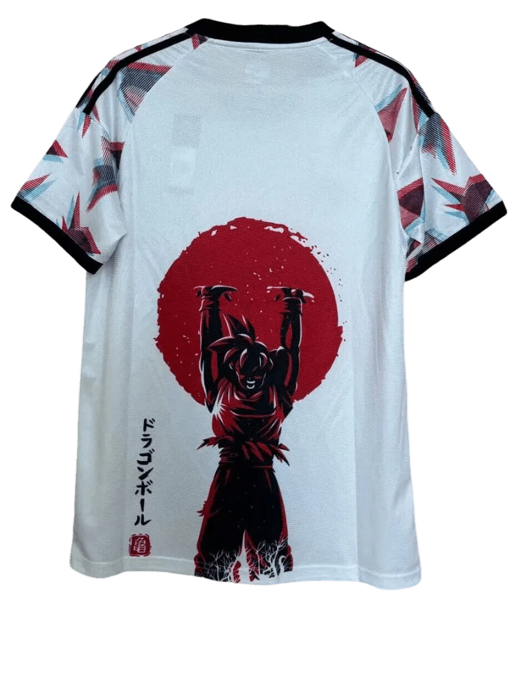 Limited Edition Dragon Ball Soccer Jersey featuring Goku White Design - Japan Soccer Jerseys Collection