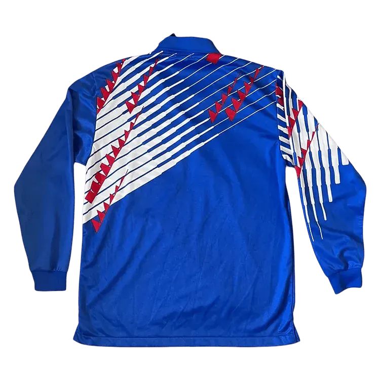 Japan long sleeve retro jersey 1994 blue home asics with official JFA crest
