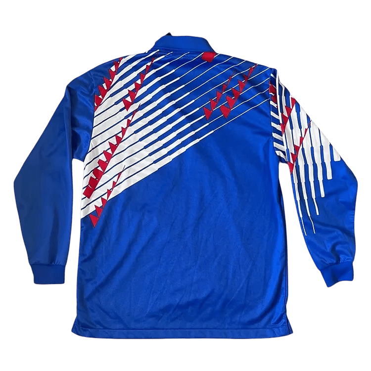 Japan long sleeve retro jersey 1994 blue home asics with official JFA crest
