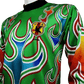 Premium 1998 japan goalkeeper green long sleeve football shirt asics ornate flame design
