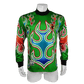 Japan 1998 goalkeeper green long sleeve jersey asics Kawaguchi World Cup ornate flame pattern front
