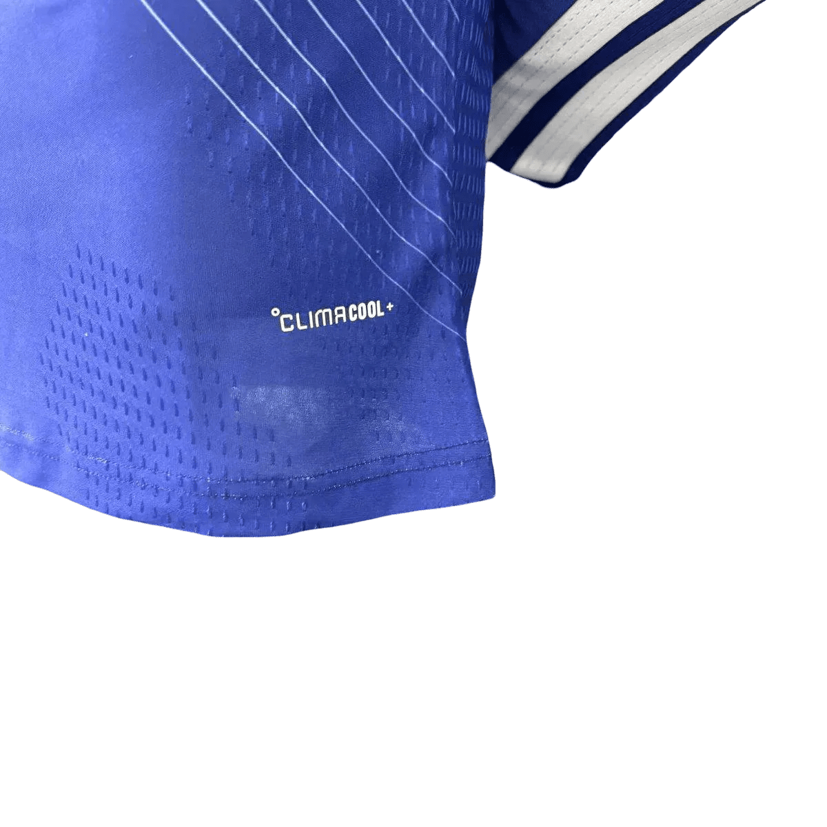 Japan national football team jersey crest and authentic wave pattern detail on Japan 2026 home player edition collar