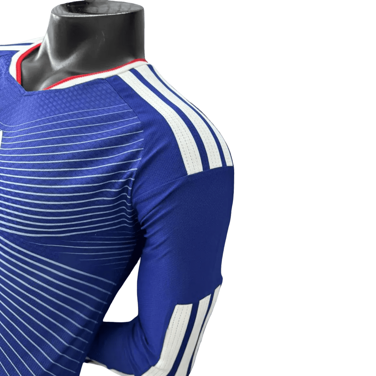 Japan 2026 world cup kit player edition long sleeve worn on athlete showing athletic cut fit and sleeve length