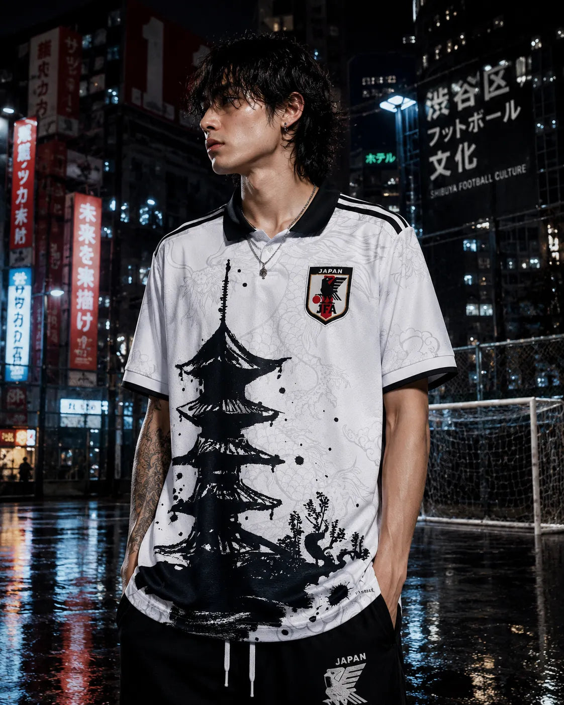 Japan Black Temple Ink Jersey