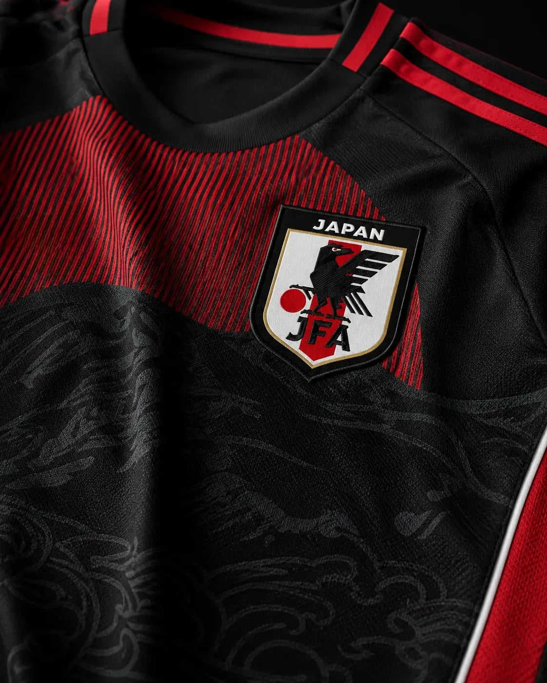 Japan Black Waves Football Jersey